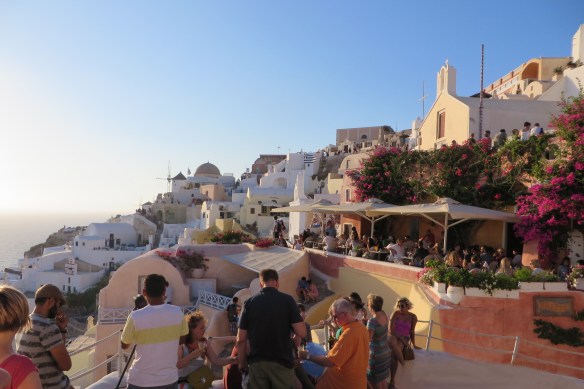 Headed for the view. Oia, July 2016