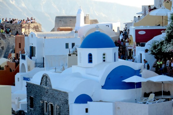 Every available spot is taken, Oia, July 2016