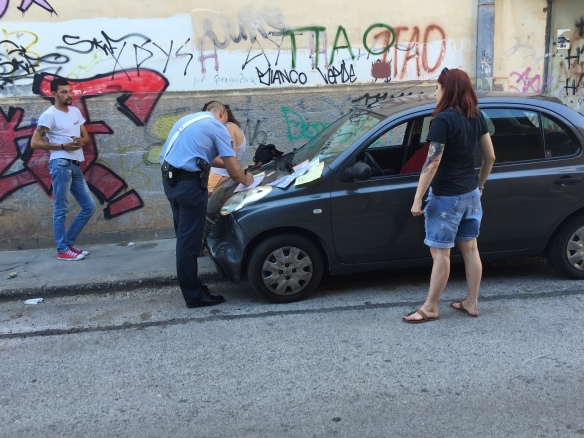 Accident! This is the car that hit mine in Kalamata, July 2016